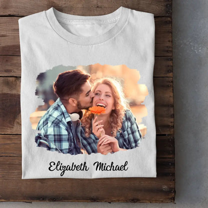 Custom Photo The Beginning Of Forever - Couple Personalized Custom Unisex T-shirt, Hoodie