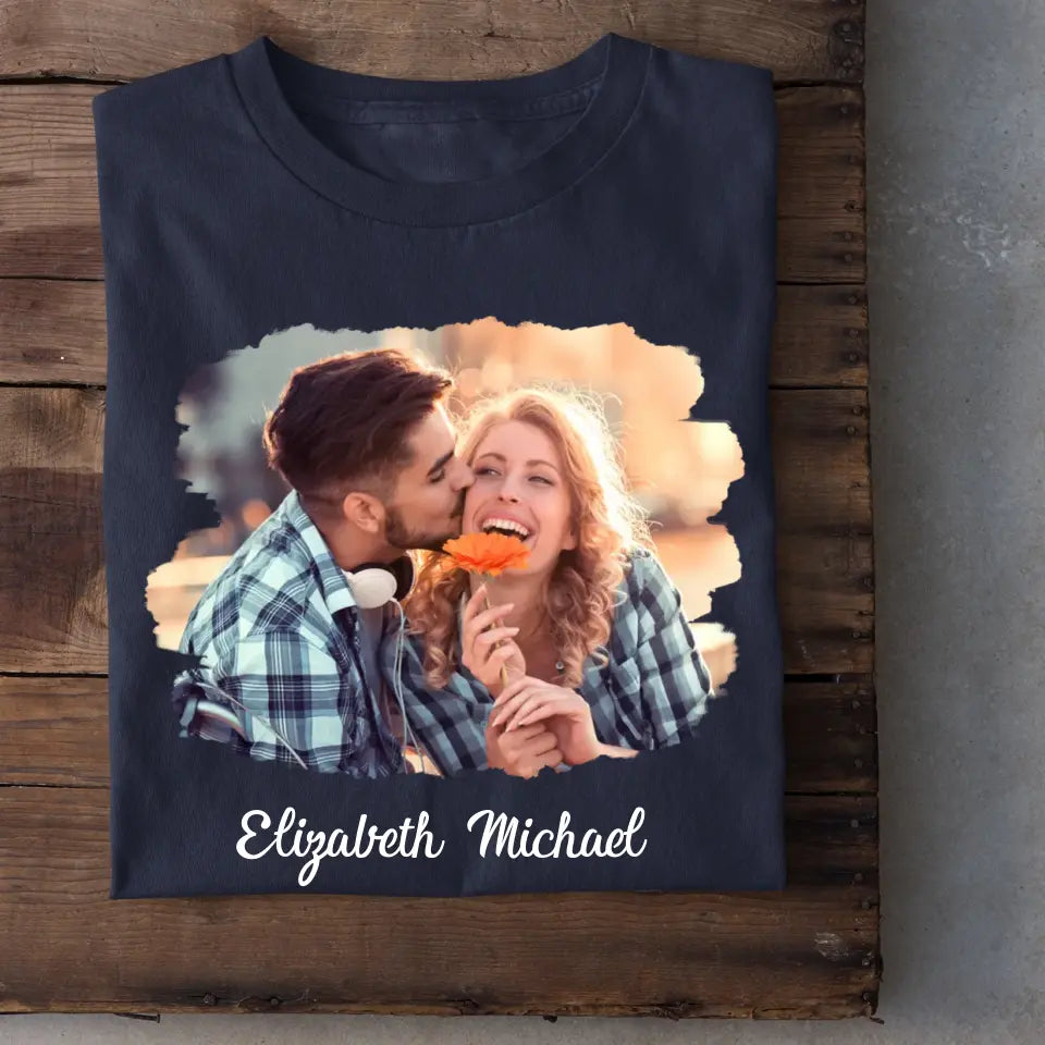 Custom Photo The Beginning Of Forever - Couple Personalized Custom Unisex T-shirt, Hoodie