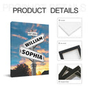 Personalized Custom Name Street Sign Canvas Wall Art, Anniversary Gift