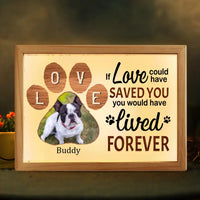 Personalized Custom Picture Frame Box - Dog Memorial, You Would Have Lived Forever