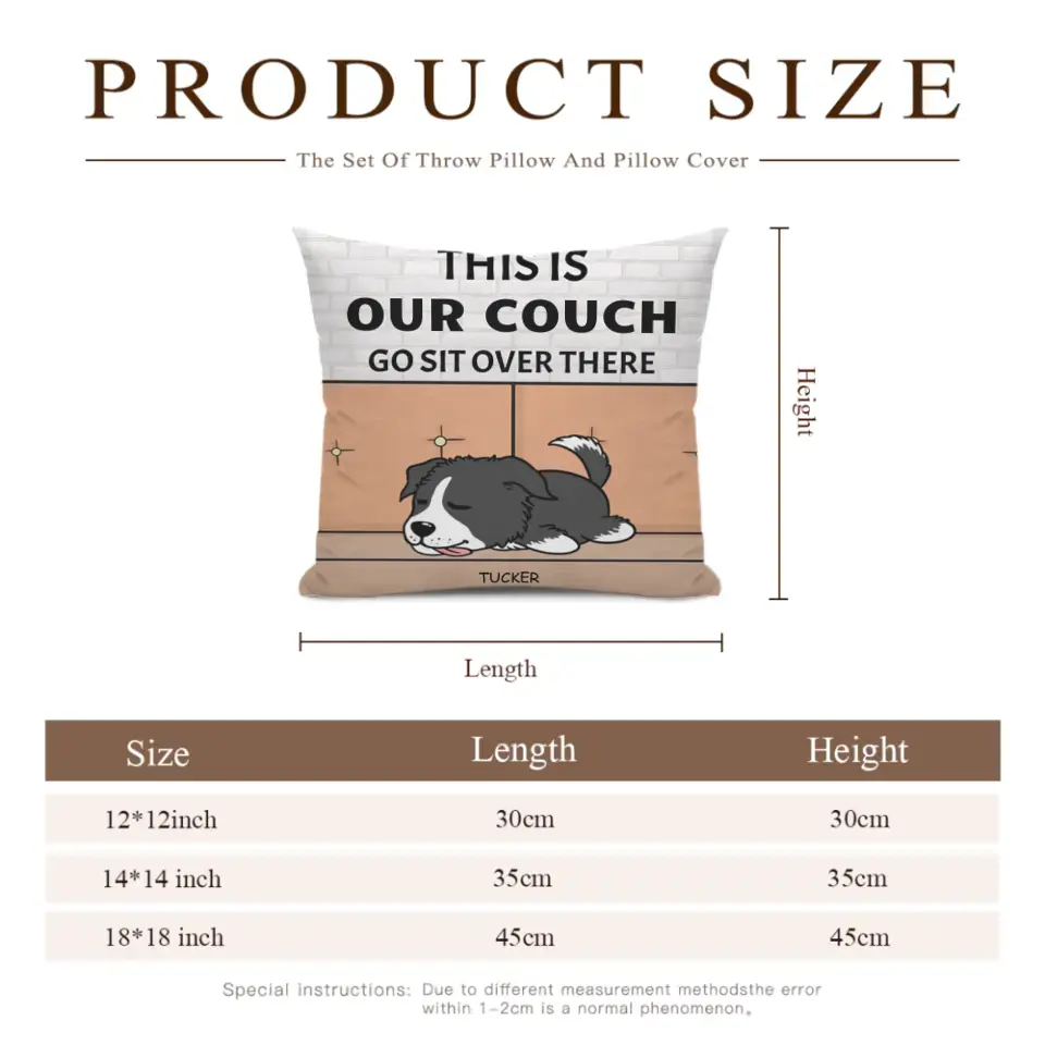 Personalized Custom Pillow Gift For Dog Lovers - This Is Our Couch Sit Over There