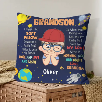 Gift For Grandson - Personalized Pillow To My Grandson