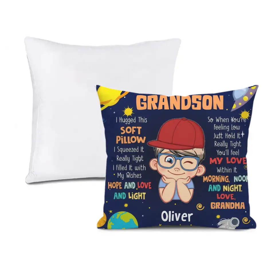 Gift For Grandson - Personalized Pillow To My Grandson