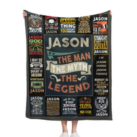 Personalized Name Blanket, Custom Family Name Blanket