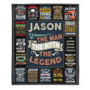 Personalized Name Blanket, Custom Family Name Blanket