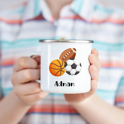 Personalized Sport Mug Kids Mug - Soccer Baseball Basketball