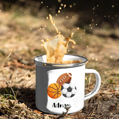 Personalized Sport Mug Kids Mug - Soccer Baseball Basketball