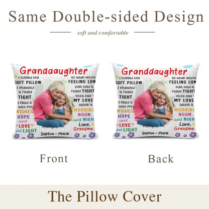 Personalized Custom Photo Pillow Gift For Granddaughter