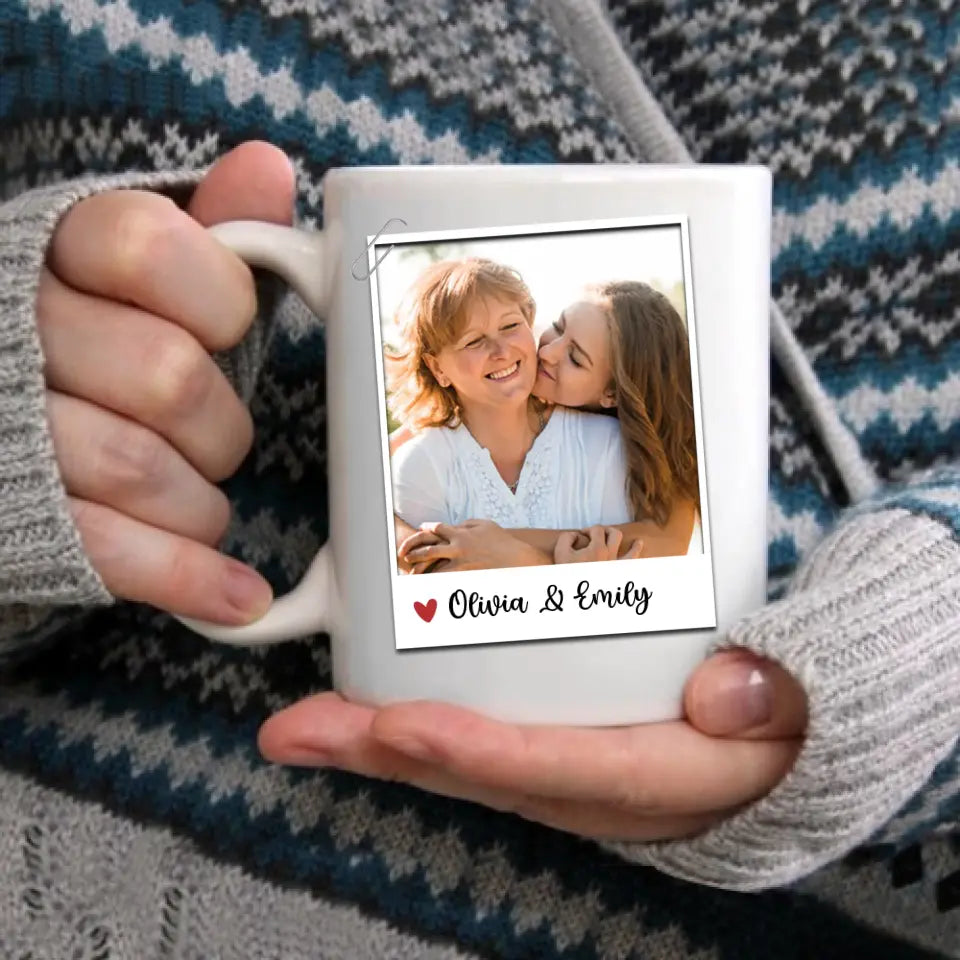 Personalized Custom Photo Mug, Treasured Moments Forever Linked, Gift For Mother