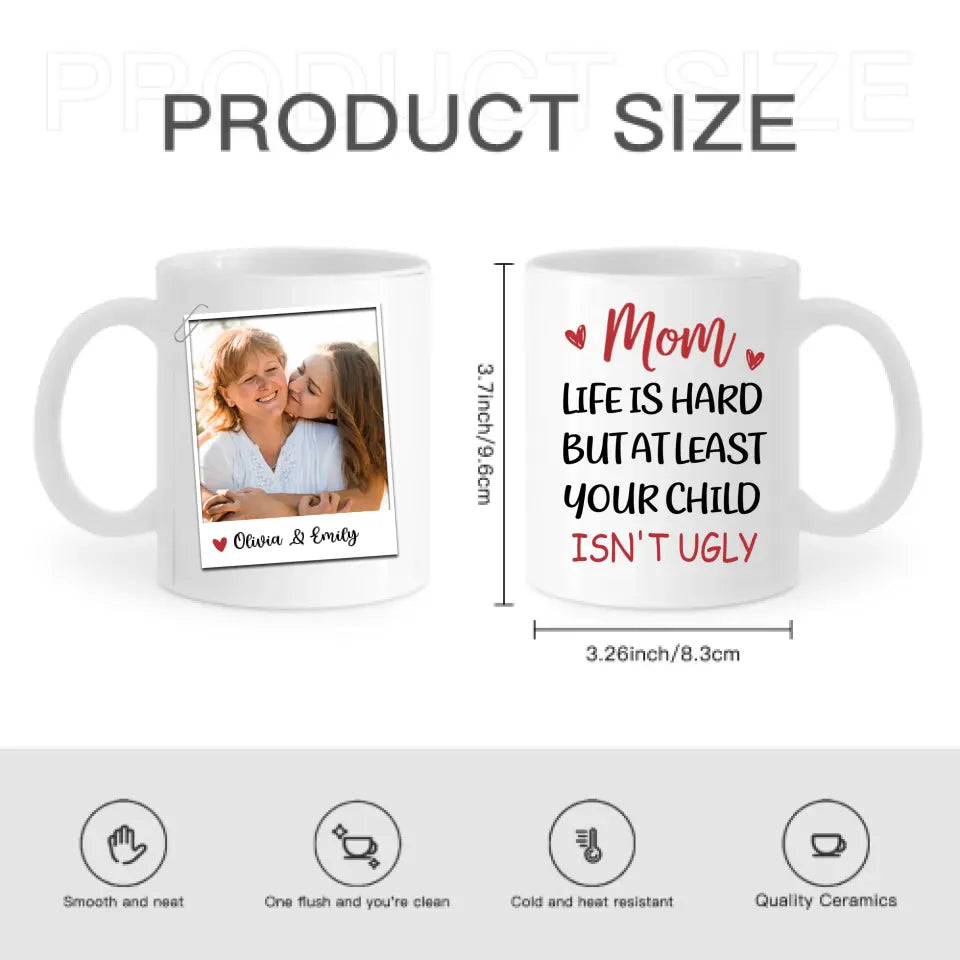 Personalized Custom Photo Mug, Treasured Moments Forever Linked, Gift For Mother