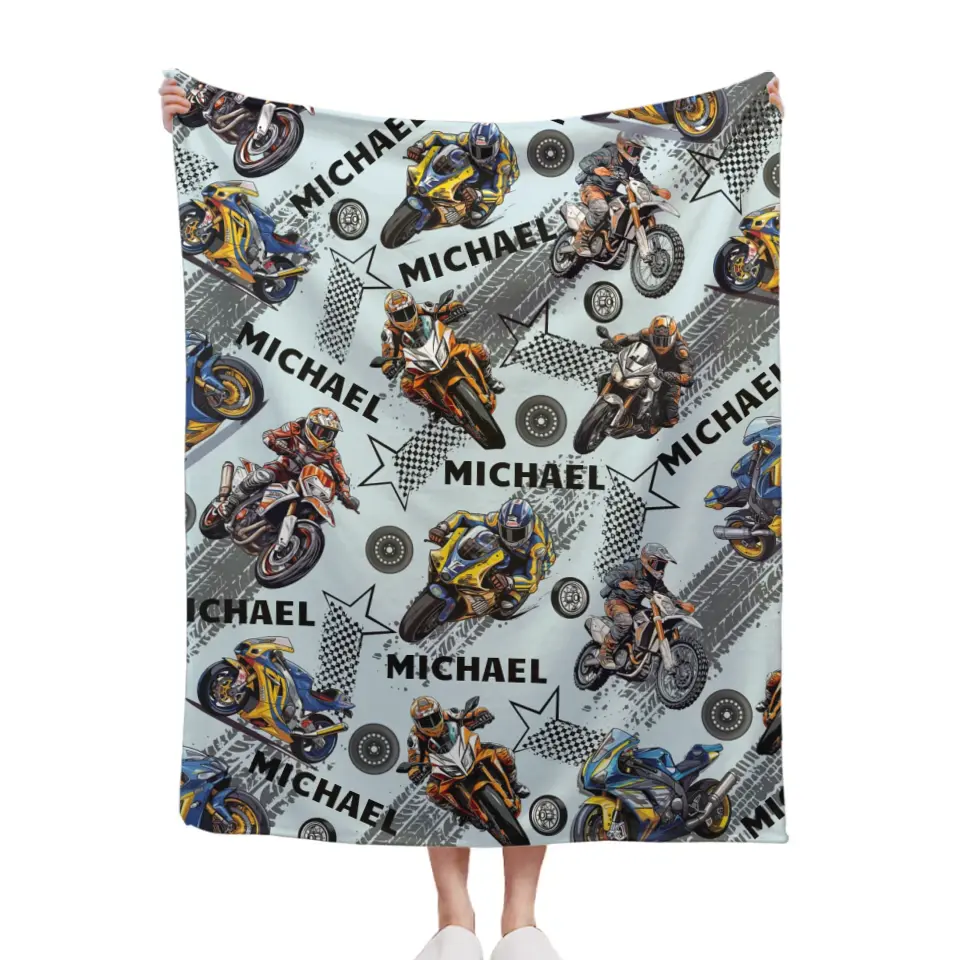 Couverture personnalisée avec nom - Dirt Bikes