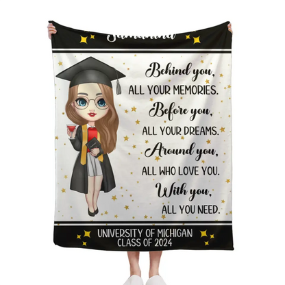 Class of 2024 Graduation Custom Blanket-Graduation Gift