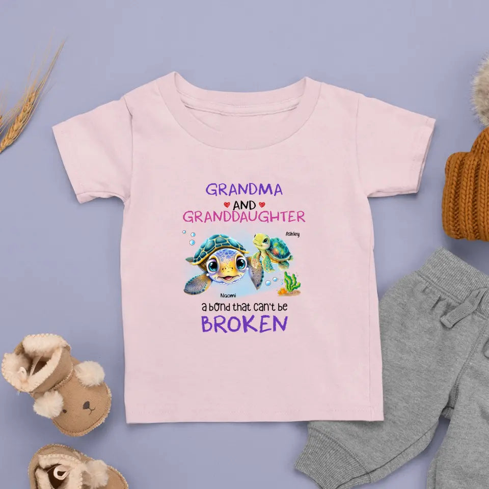 Cadeau pour petite-fille, un lien qui ne peut pas être brisé, t-shirt pour enfant