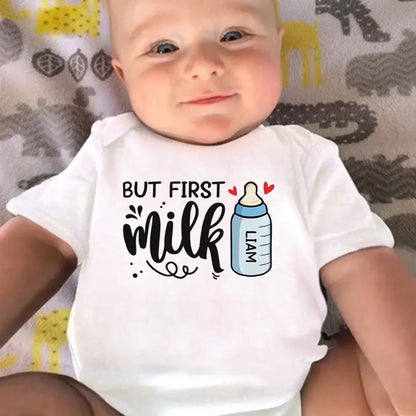 Powered By Milk - Combinaison pour bébé personnalisée en famille