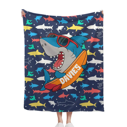 Couverture Nom de requin de lunettes de soleil de skateboard personnalisées