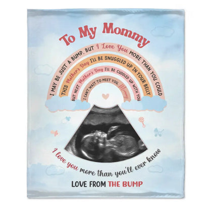 I May Be Just A Bump - Family Personalized Custom Photo Blanket