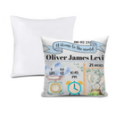 Baby Birth Information Statistics Pillow - Welcome To The World