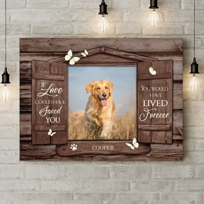 Personalized Pet Photo Memorial Gifts - Gifts To Remember A Pet Wooden Window Shutters Wall Art