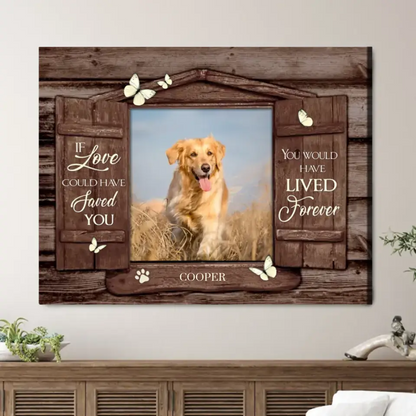 Personalized Pet Photo Memorial Gifts - Gifts To Remember A Pet Wooden Window Shutters Wall Art