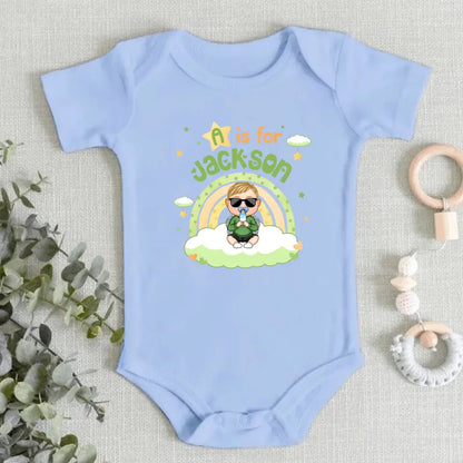 Baby Alphabet - Gift For Children, Grandkids - Personalized Baby Onesie