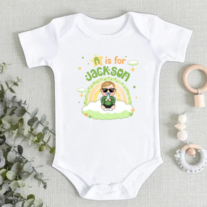 Baby Alphabet - Gift For Children, Grandkids - Personalized Baby Onesie