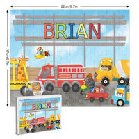 Personalized Animals City Car Jigsaw Puzzle for Toddler Kids 35PCS/70PCS