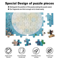 Personalized Animals City Car Jigsaw Puzzle for Toddler Kids 35PCS/70PCS