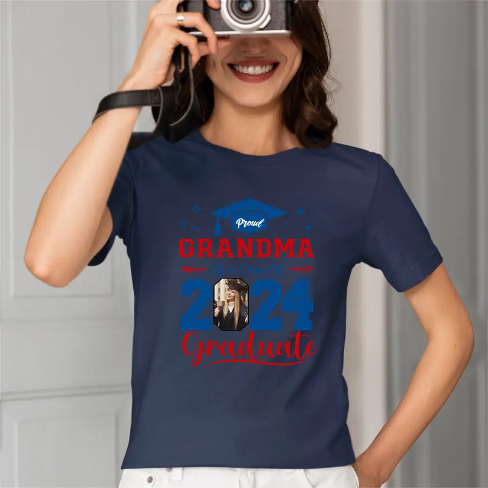 Personalized Class of 2024 Proud Graduate Shirt, Custom Photo