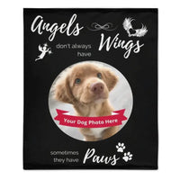 Cadeaux de couverture personnalisés pour les propriétaires d'animaux de compagnie, les amoureux des chiens et des chats - Les anges n'ont pas toujours des ailes
