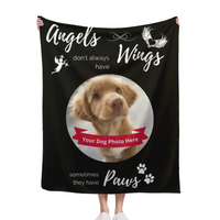 Cadeaux de couverture personnalisés pour les propriétaires d'animaux de compagnie, les amoureux des chiens et des chats - Les anges n'ont pas toujours des ailes