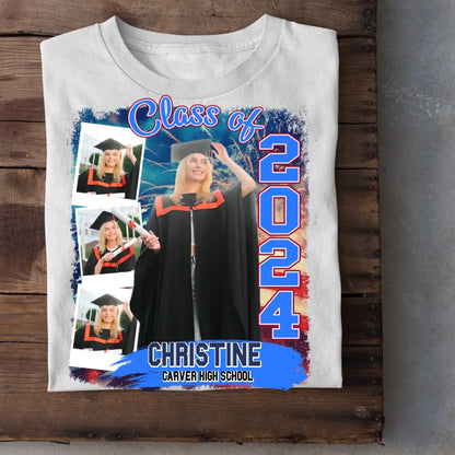 Photo personnalisée Construisez votre propre t-shirt de remise de diplôme 2024