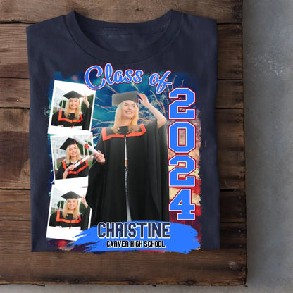 Photo personnalisée Construisez votre propre t-shirt de remise de diplôme 2024