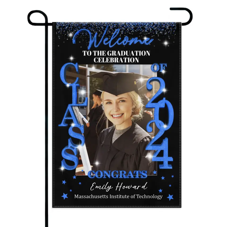 Graduation Party Class Of 2024 Blanket - Custom Photo - Welcome To The Graduation Celebration