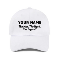 Man Myth Legend, Name Customized Baseball Cap Mesh Cap