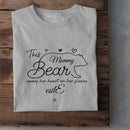 Cette maman ours imprime son cœur sur les vêtements - T-shirt unisexe personnalisé pour la famille, cadeau pour maman