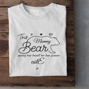 Cette maman ours imprime son cœur sur les vêtements - T-shirt unisexe personnalisé pour la famille, cadeau pour maman