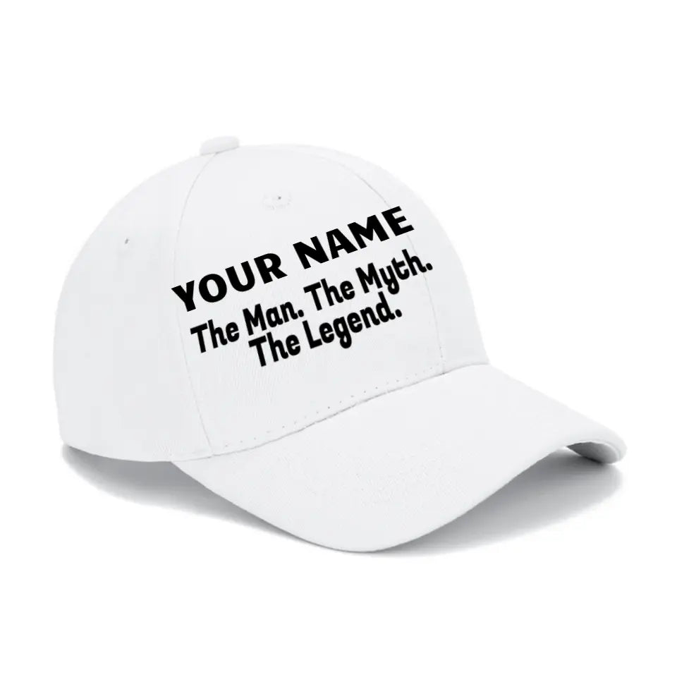 Man Myth Legend, Name Customized Baseball Cap Mesh Cap