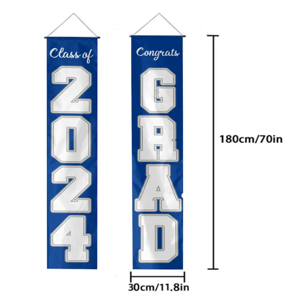 Customized Picture School Badge Congratulations to the Class of 2024 Door Banner