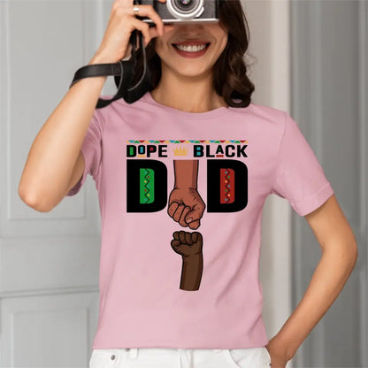 Dope Black Dad Fist Bump Father‘s Day Gift Personalized Shirt