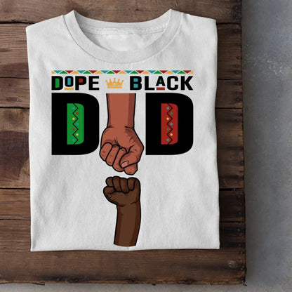 Dope Black Dad Fist Bump Father‘s Day Gift Personalized Shirt