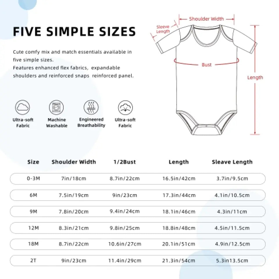 Personalized Baby Clothes - Custom Baby Name and Number
