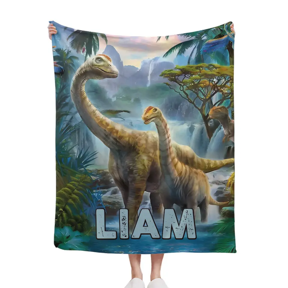 Livraison gratuite✈️Jurassic Dinosaur - Couverture de nom personnalisée pour les enfants