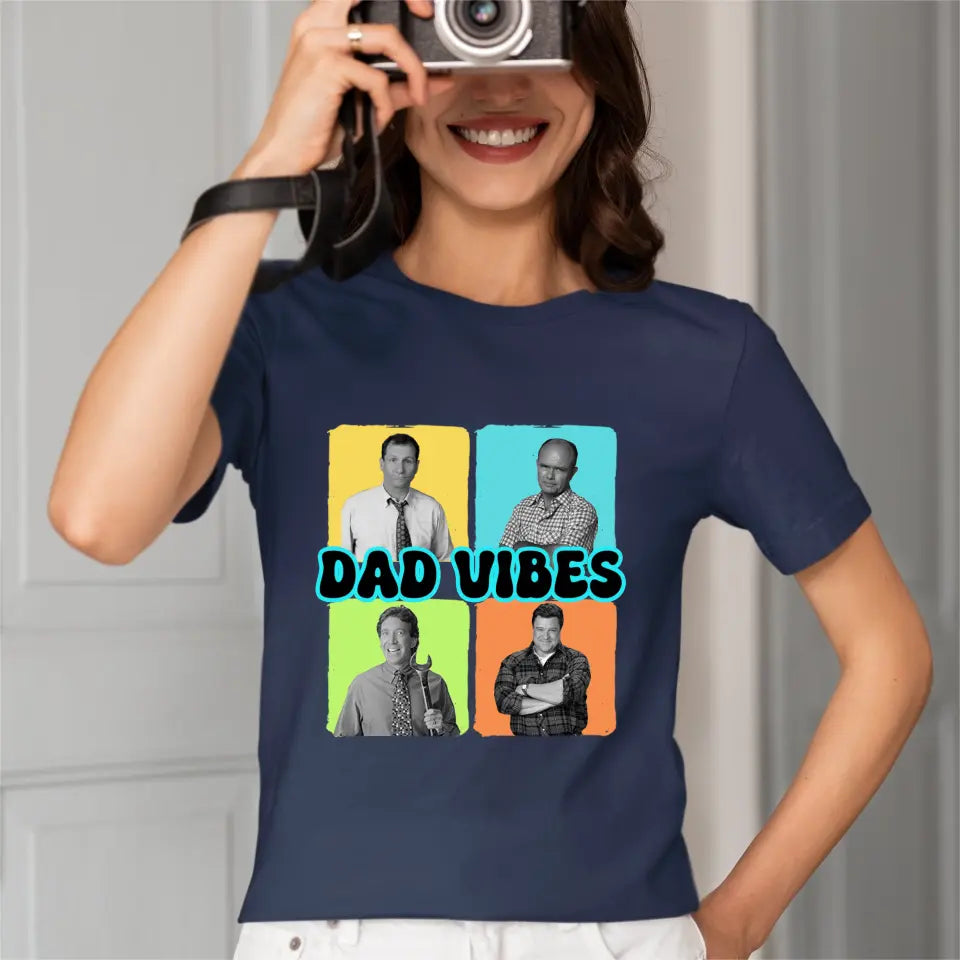 Personalized Custom Photo Shirt - Dad Vibes, Gift For Dad