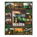 Personalized Tractor Name Blanket