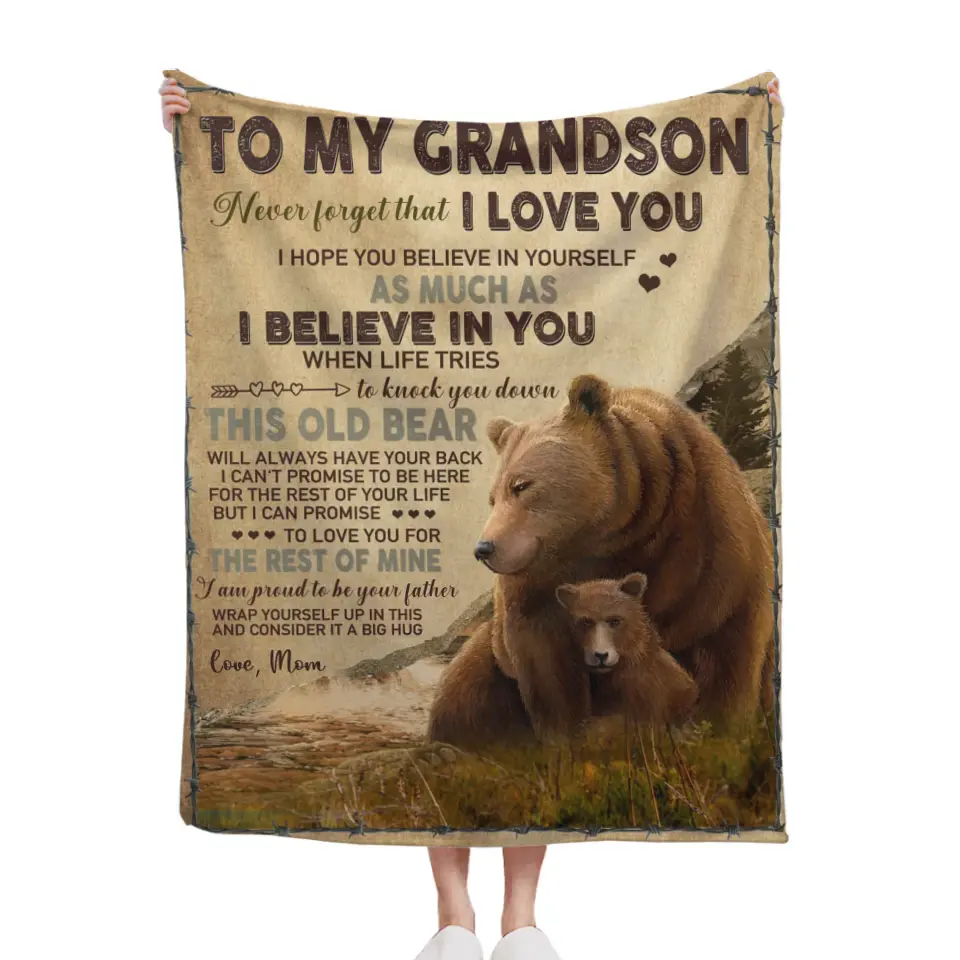 Free shipping✈️I Believe In You - Brown Bear Blanket