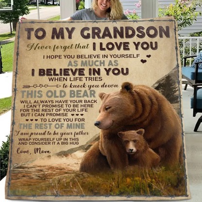 Free shipping✈️I Believe In You - Brown Bear Blanket