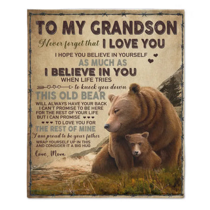 Free shipping✈️I Believe In You - Brown Bear Blanket