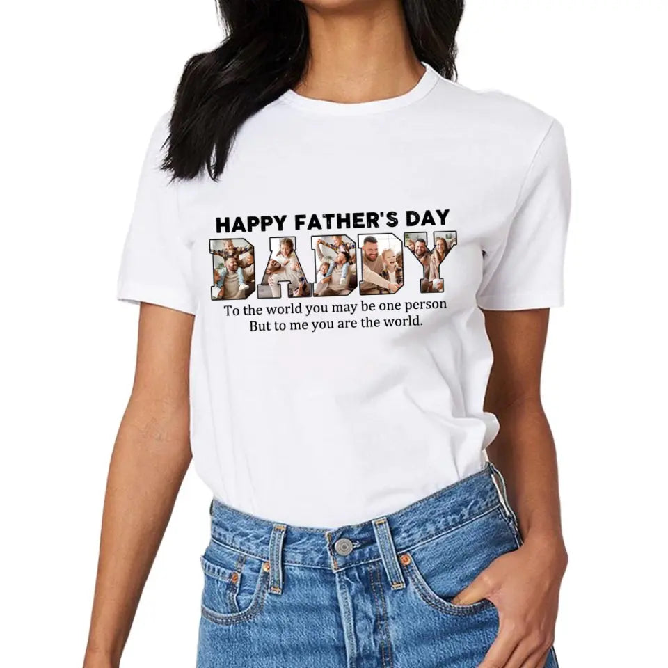 Customize DADDY Photo T-shirt, Happy Father’s Day