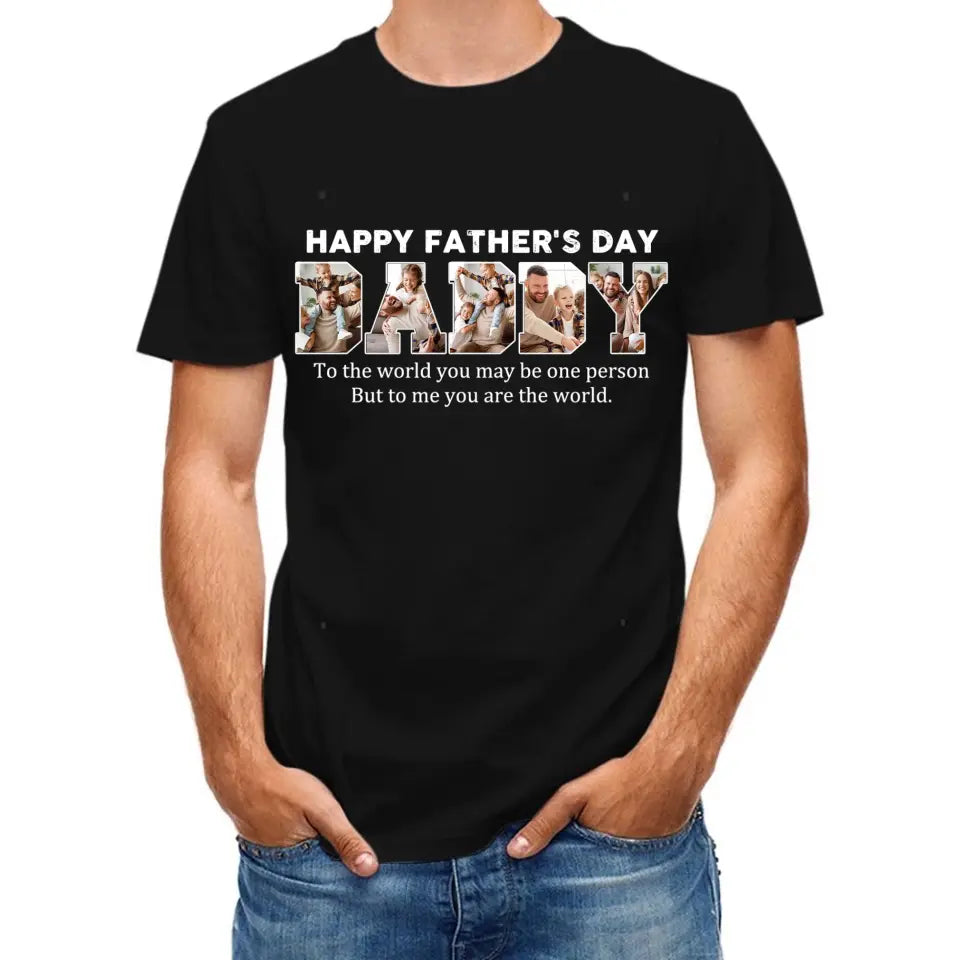 Customize DADDY Photo T-shirt, Happy Father’s Day