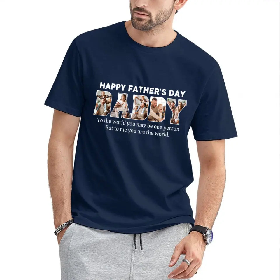 Customize DADDY Photo T-shirt, Happy Father’s Day